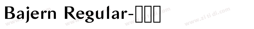 Bajern Regular字体转换 Bajern Regular字体转换